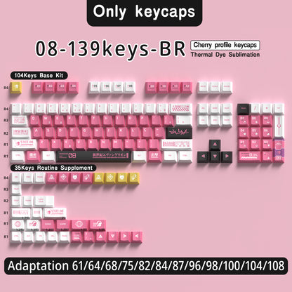 EVA 08 keycap set 139 keys Brazilian Portuguese