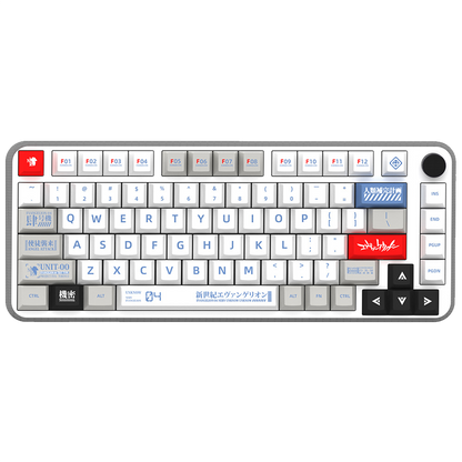 EVA Unit 04 PBT Retro Anime Style Cherry Profile White Keycap Set