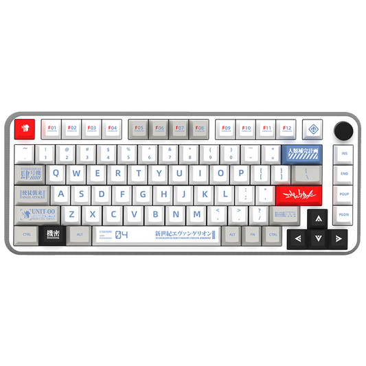EVA Unit 04 PBT Retro Anime Style Cherry Profile White Keycap Set