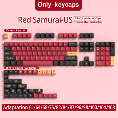Red Samurai PBT Cherry Keycap Set