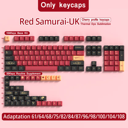 Red Samurai PBT Cherry Keycap Set