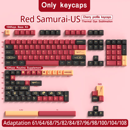 Red Samurai PBT Cherry Keycap Set